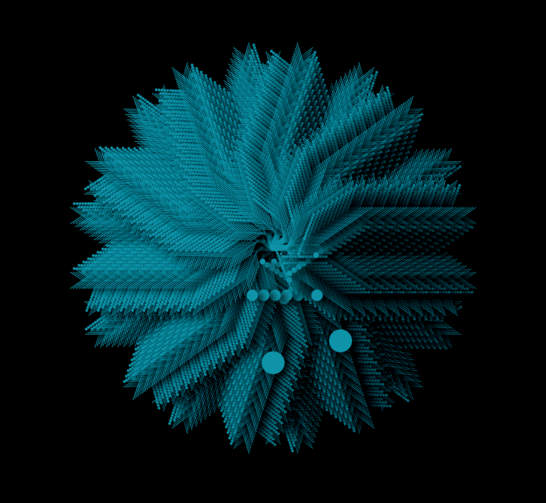 Complex blue fractal