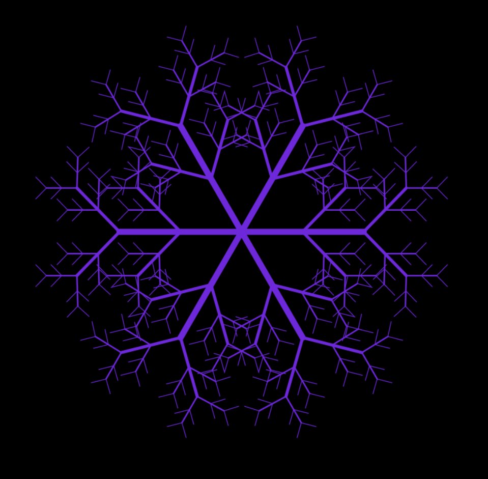 Purple snowflake fractal
