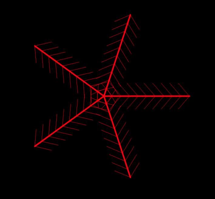 Red barbs fractal